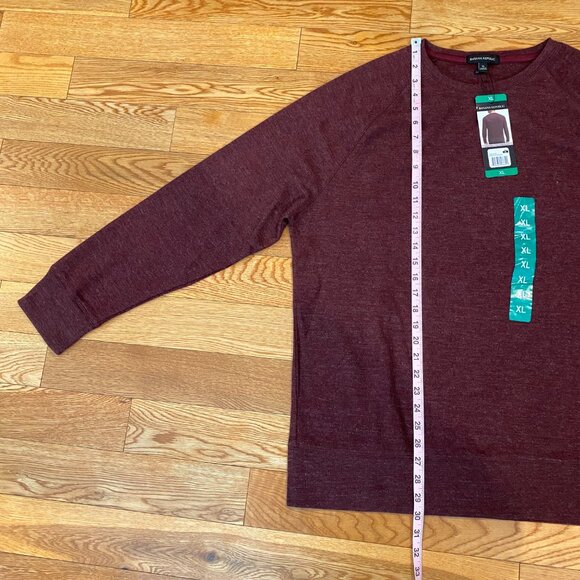 Banana Republic Men’s Soft Brush Waffle Knit Crew Pullover Red XL NWT - Picture 4 of 10